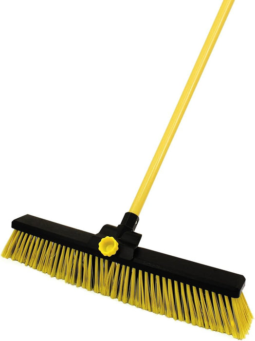 Bulldozer Heavy Duty Dual Fill Broom Clipped with Handle 24" (600mm)