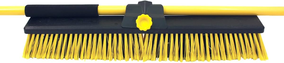 Bulldozer Heavy Duty Dual Fill Broom Clipped with Handle 24" (600mm)