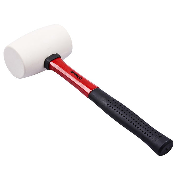 16oz (450g) White rubber mallet with fibreglass shaft