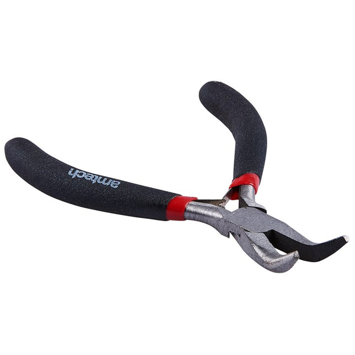 Mini bent nose pliers with spring