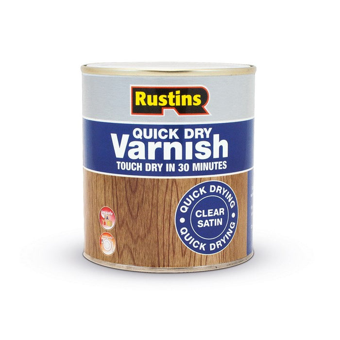 Rustins Quick Dry Varnish Satin Clear 500Ml (Avsc500)