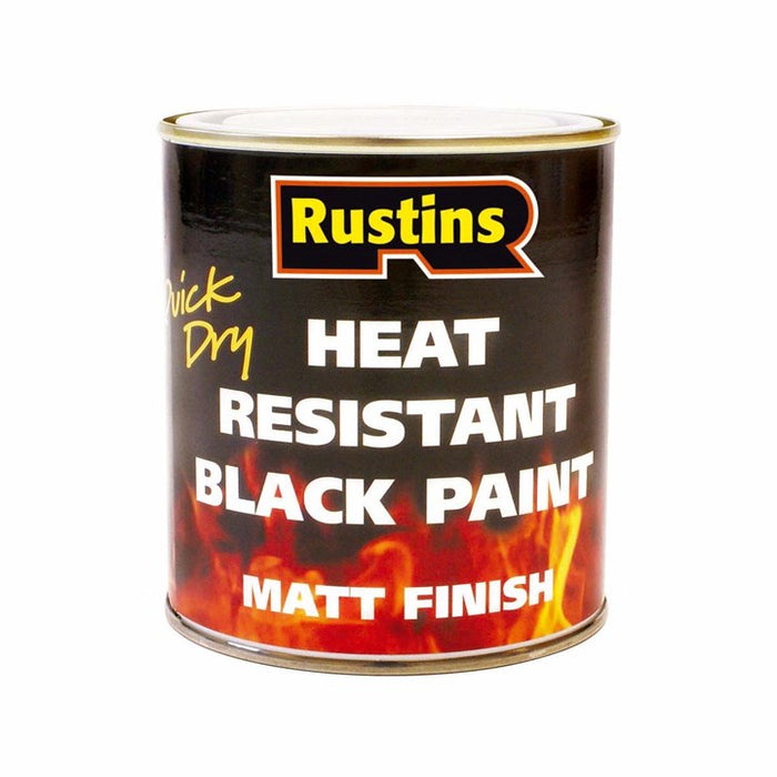 Rustins Heat Resistant Black Paint 500Ml (Hrmb500)