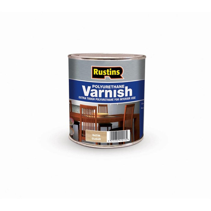 Rustins Poly Varnish Satin Clear 500Ml (Posc500)