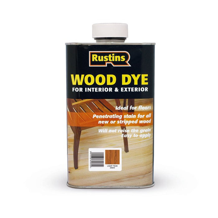 Rustins Wood Dye Light Teak 250Ml (Wdlt250)