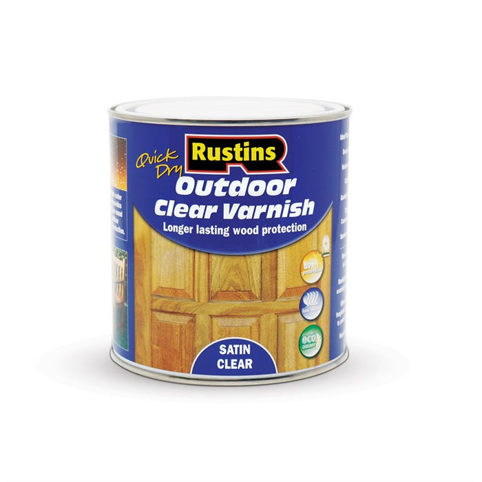 Rustins Outdoor Clear Varnish Satin 1Lt (Eavs1000)