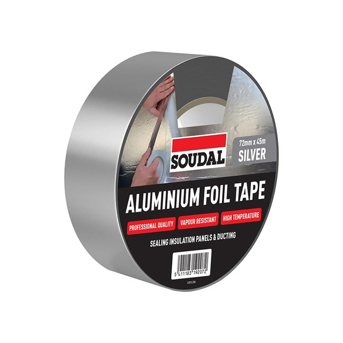 Soudal aluminium foil tape - SILVER (72mm x 45m)