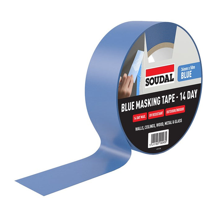 Soudal 14 day outdoor masking tape - BLUE (36mm x 50m)