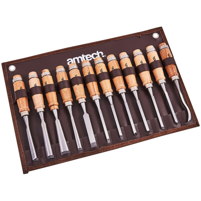 12 Piece wood carving chisel set