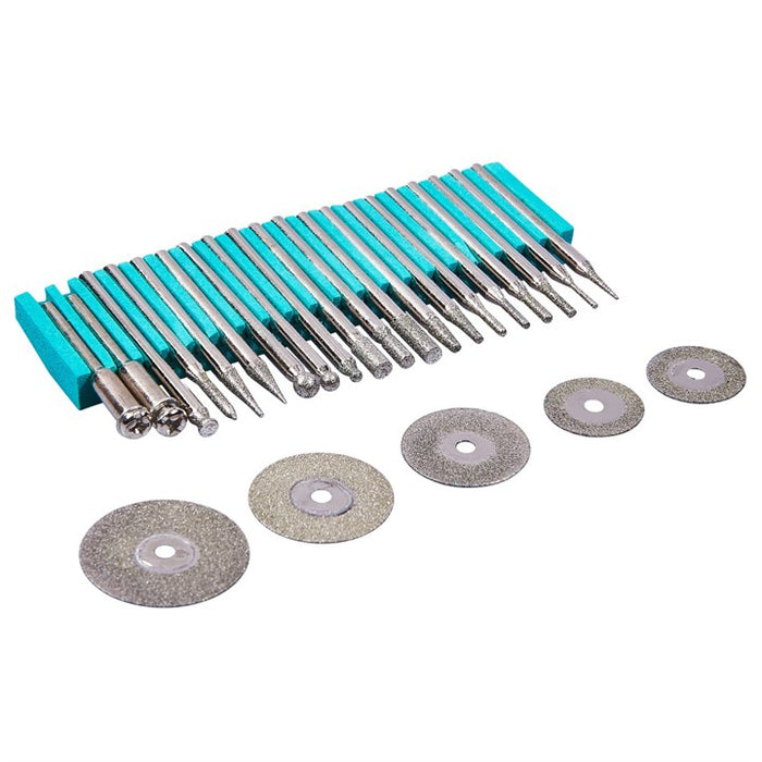 25 Piece diamond-coated polishing set