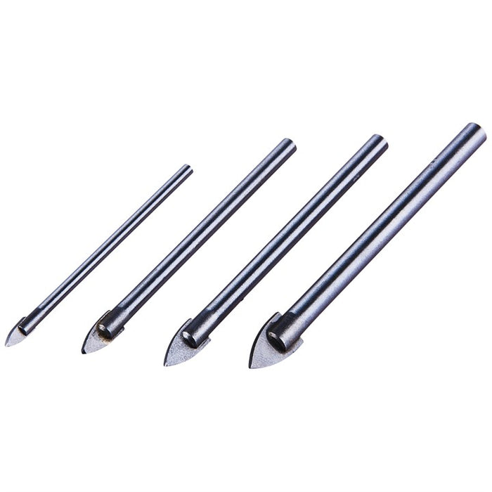 4 Piece glass and mirror drill bit set