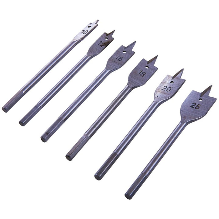 6 Piece metric flat wood bit set