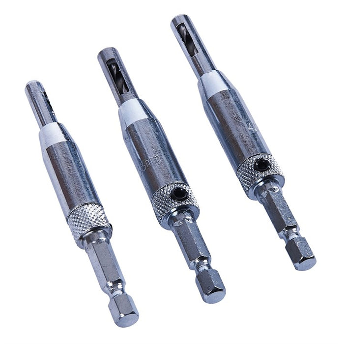 3 Piece hinge drill set