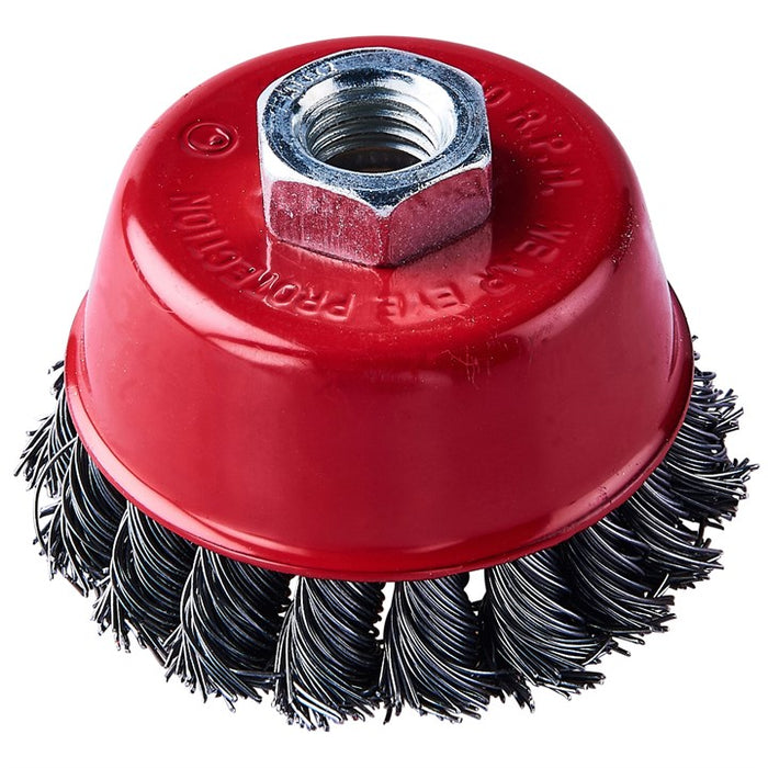 80mm (3") Twist knot wire cup brush