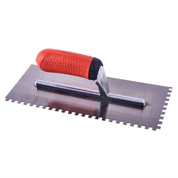 280mm (11") Notched float trowel with soft grip handle