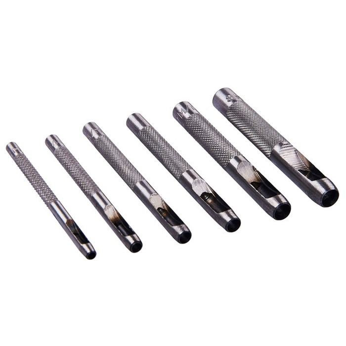 6 Piece hollow punch set