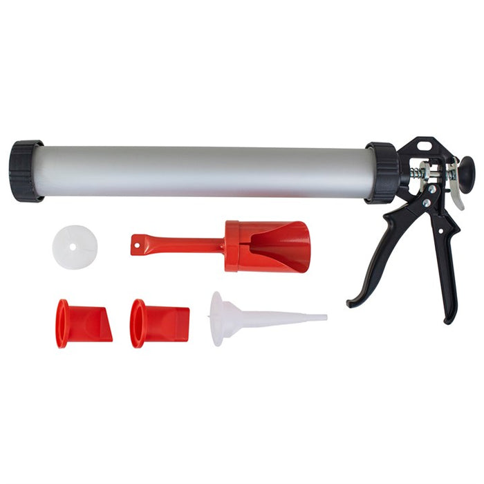 Mortar pointing and grouting gun set