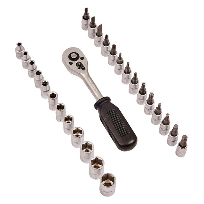 27 Piece 1/4" drive socket and bit set