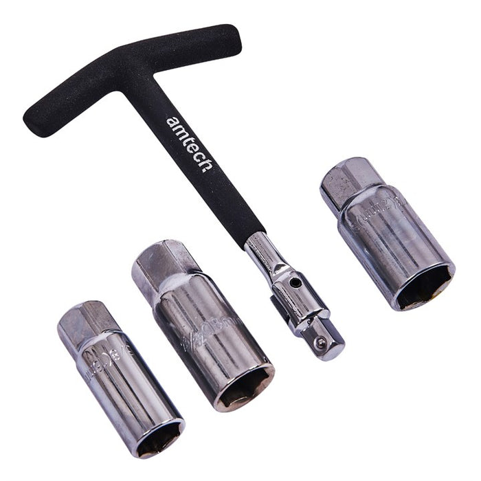 4 Piece T-bar spark plug wrench set