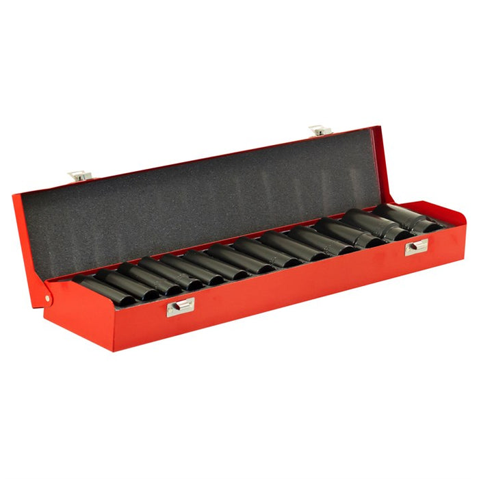 13 Piece 1/2'' square drive deep impact socket set