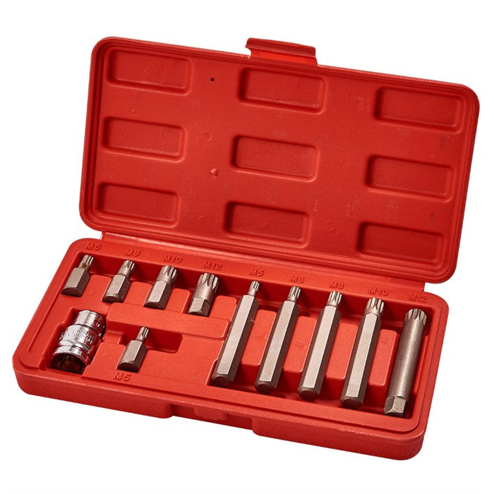 11 Piece spline bit and socket set