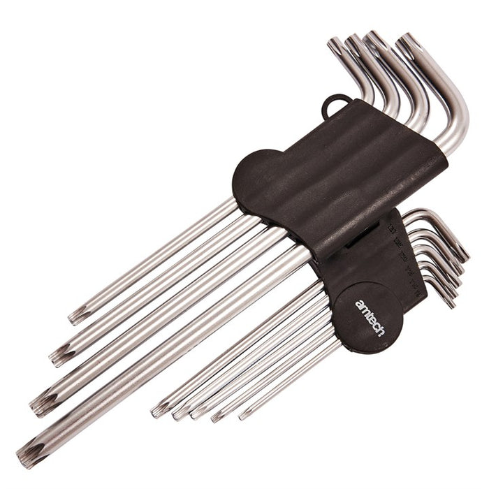 9 Piece extra-long offset Torx key set