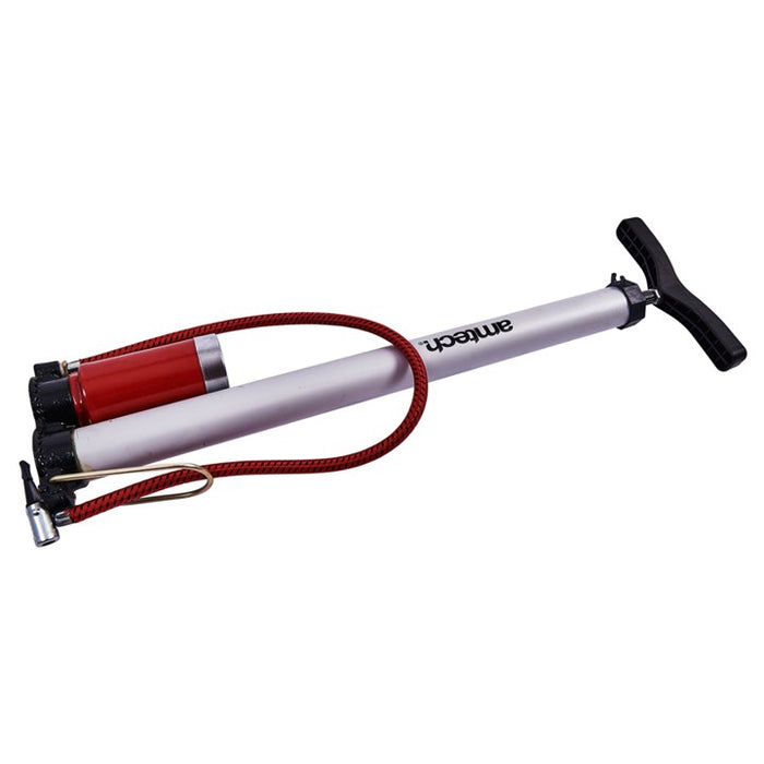 Stirrup pump with gauge