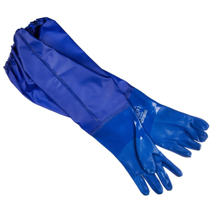 XL (Size 10) Long PVC pond and drain gloves