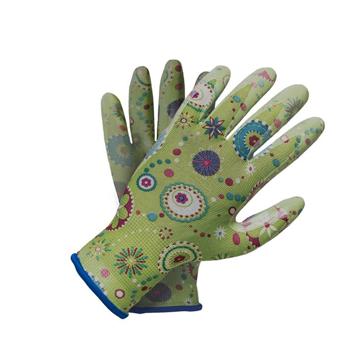 Amtech nitrile palm-coated gardening gloves (Size: XL)