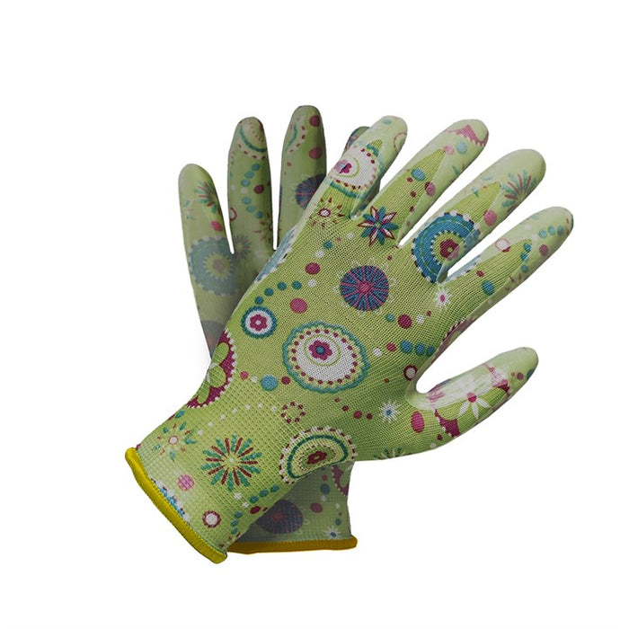 Amtech nitrile palm-coated gardening gloves (Size: M)