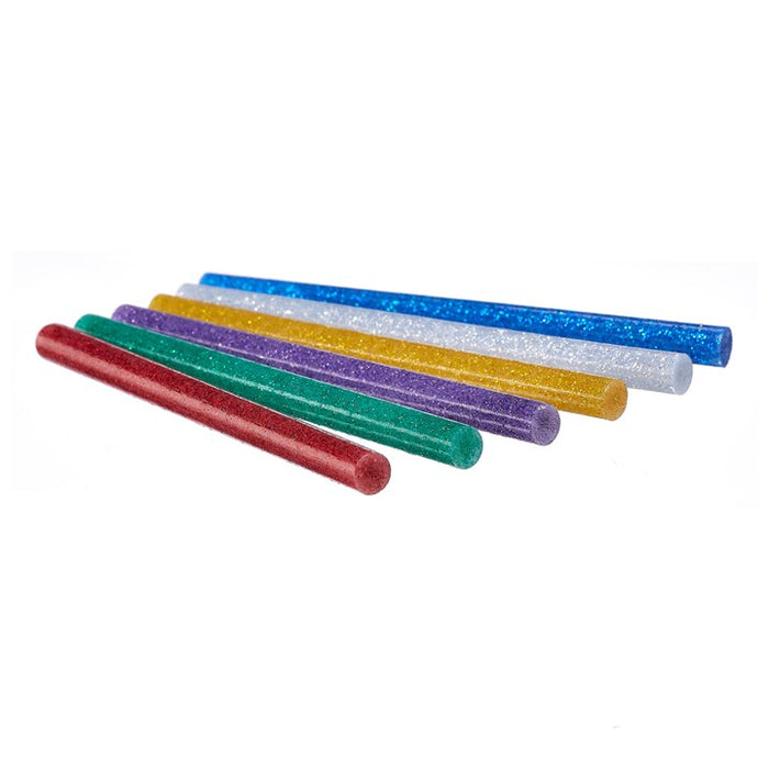 7mm x 100mm Colourful glitter hot melt glue gun sticks (30 pack)