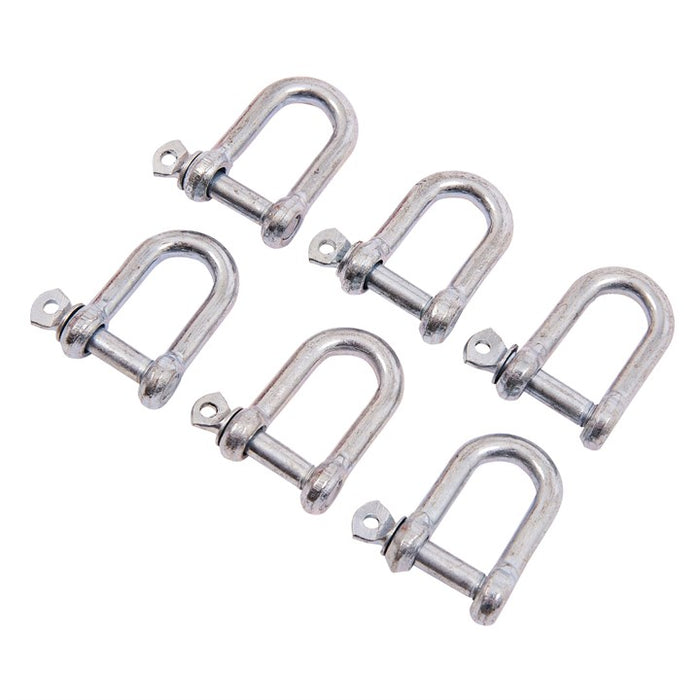 6 Piece 8mm D-shackle set