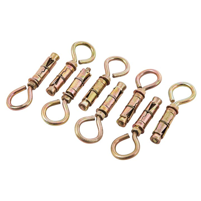 8 Piece 6mm closed hook bolts