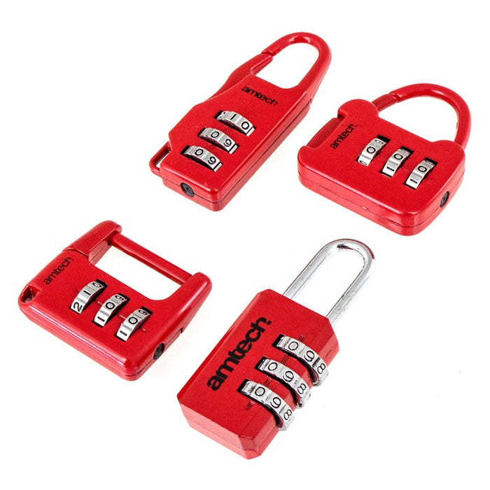 4 Piece combination padlock set