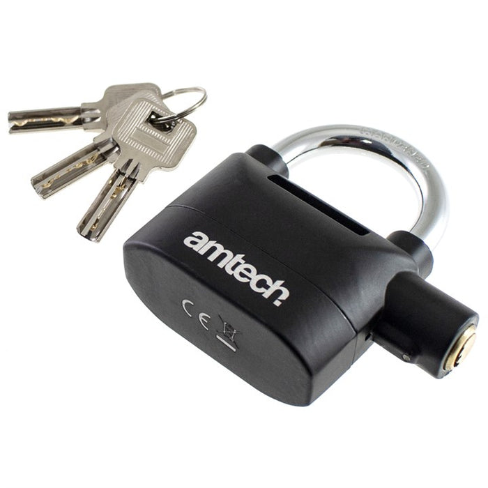 Heavy duty alarm padlock