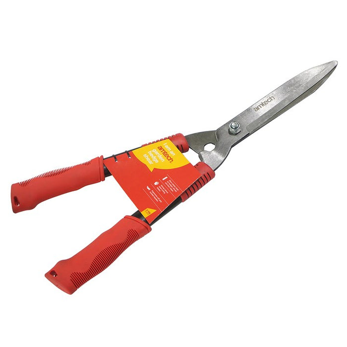 Garden hedge shears with comfort grips