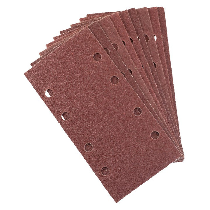 Pack of 10 P60 grit hook and loop sanding sheets