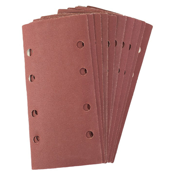 Pack of 10 P240 grit hook and loop sanding sheets