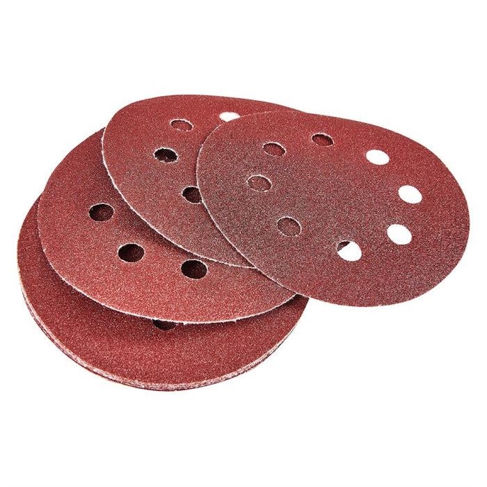 10 x P120 grit circular sanding sheets (115mm diameter)