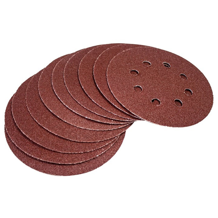 10 x P60 grit circular sanding sheets (125mm diameter)